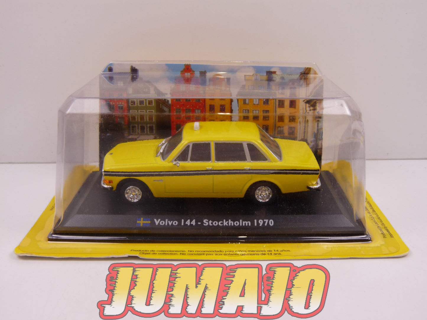 TX25 Voiture 1/43 LEO model TAXIS DU MONDE : VOLVO 144 - Stockholm 1970 (Suède)