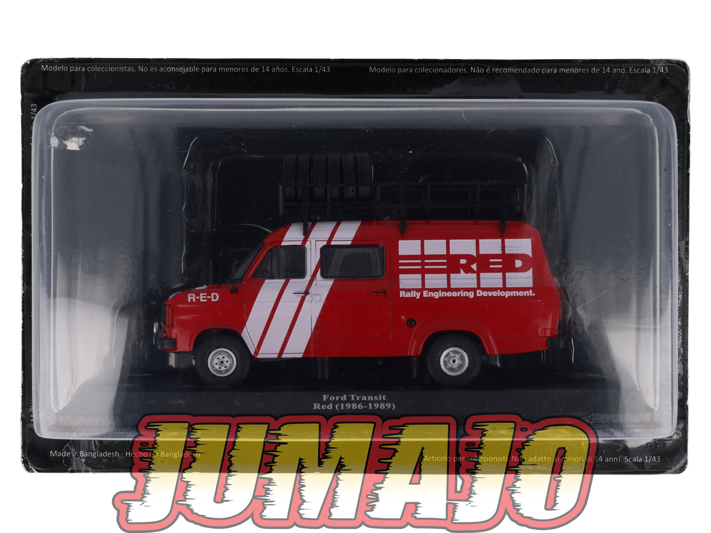 VAR63 Voiture 1/43 ALTAYA Rallye d'assistance FORD Transit Red 1986 1989