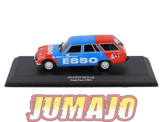 VAR8 Voiture 1/43 ALTAYA Rallye d'assistance PEUGEOT 504 Break Esso 1981