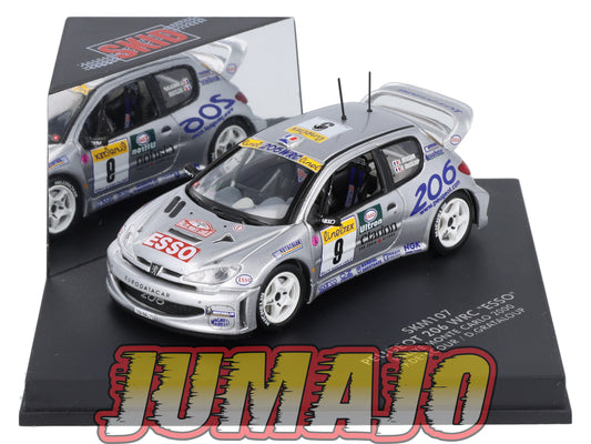 VIT107 Voiture 1/43 VITESSE : PEUGEOT 206 Esso Monte Carlo SKM107 2000 F.Delecour
