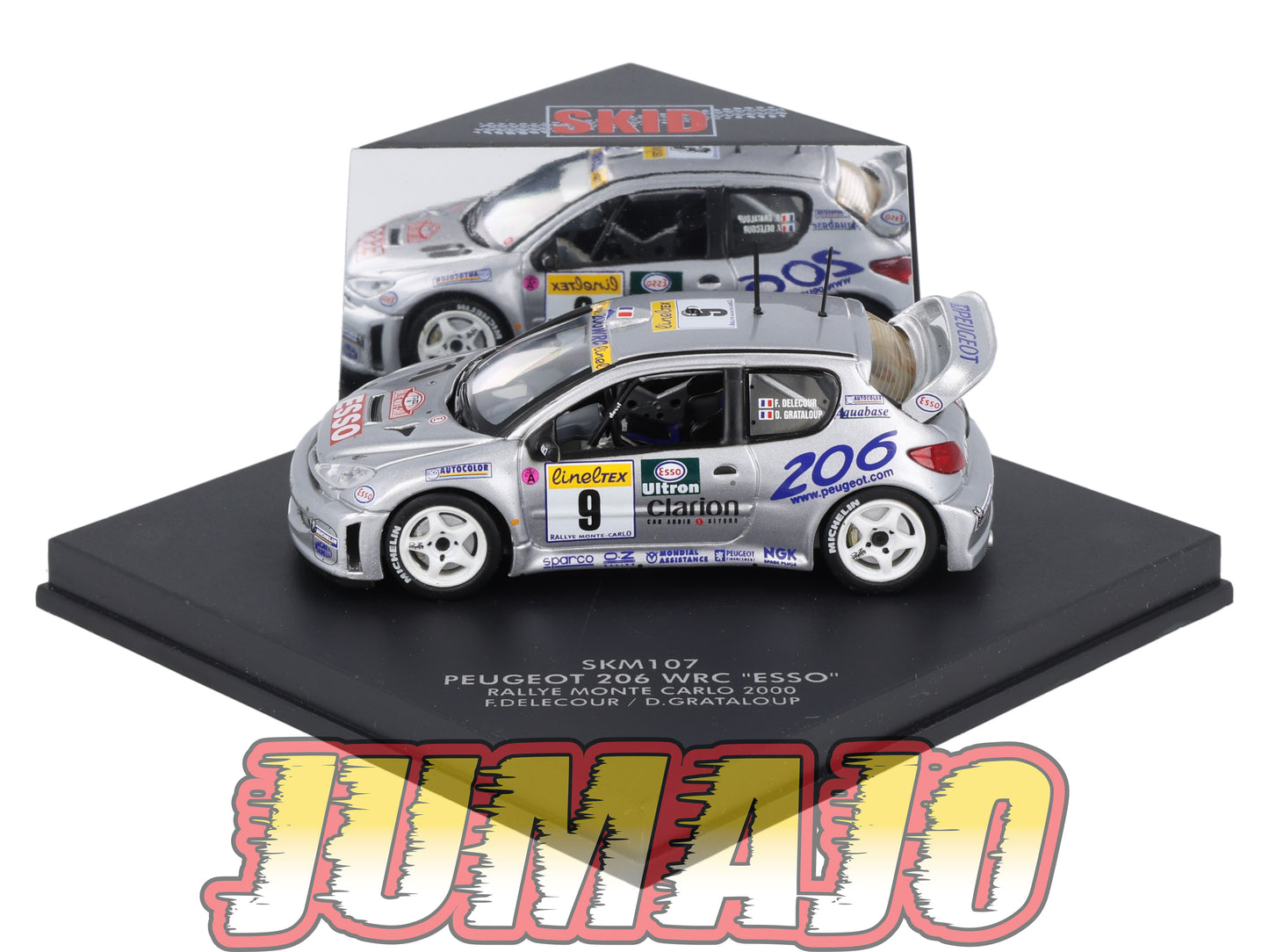 VIT107 Voiture 1/43 VITESSE : PEUGEOT 206 Esso Monte Carlo SKM107 2000 F.Delecour