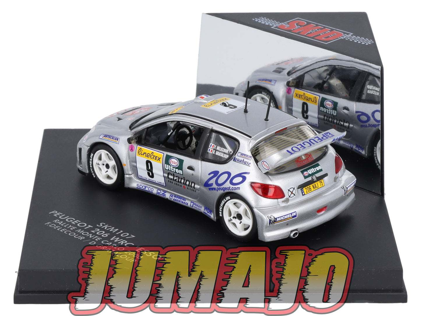 VIT107 Voiture 1/43 VITESSE : PEUGEOT 206 Esso Monte Carlo SKM107 2000 F.Delecour
