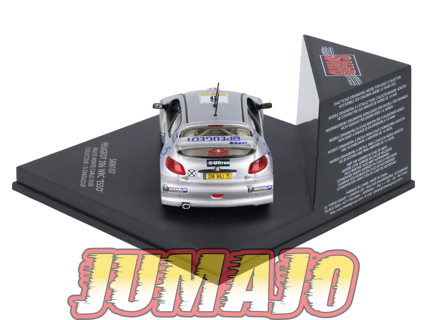 VIT107 Voiture 1/43 VITESSE : PEUGEOT 206 Esso Monte Carlo SKM107 2000 F.Delecour