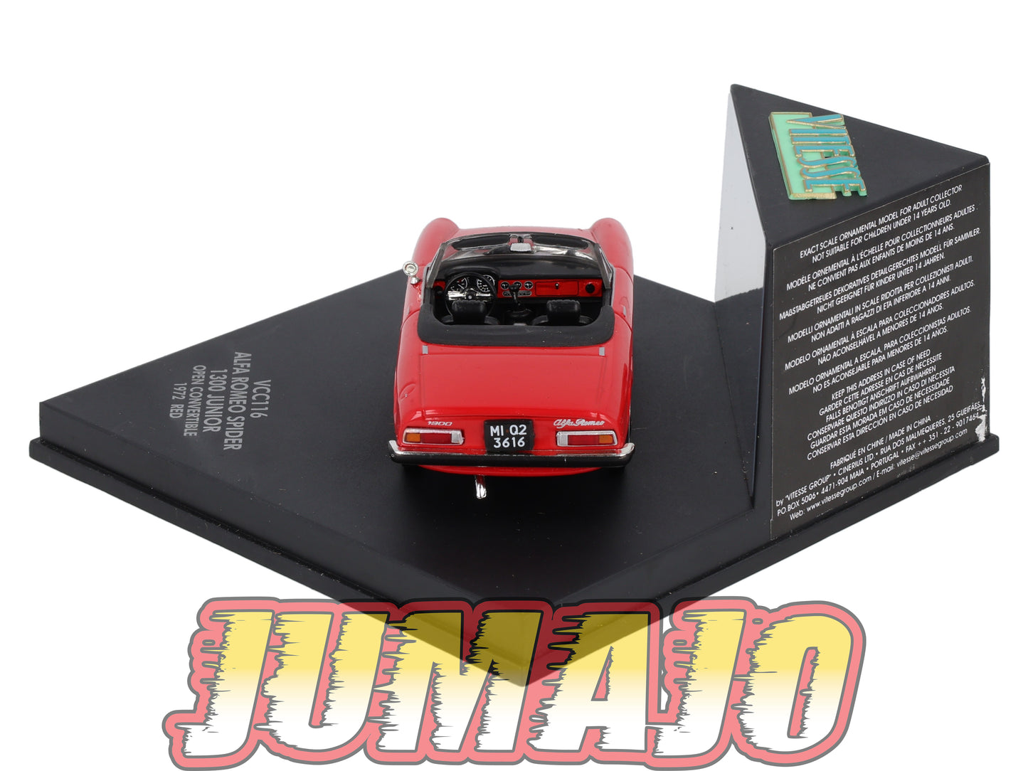 VIT116 Voiture 1/43 VITESSE ALFA ROMEO Spider 1300 Junior VCC116 1972