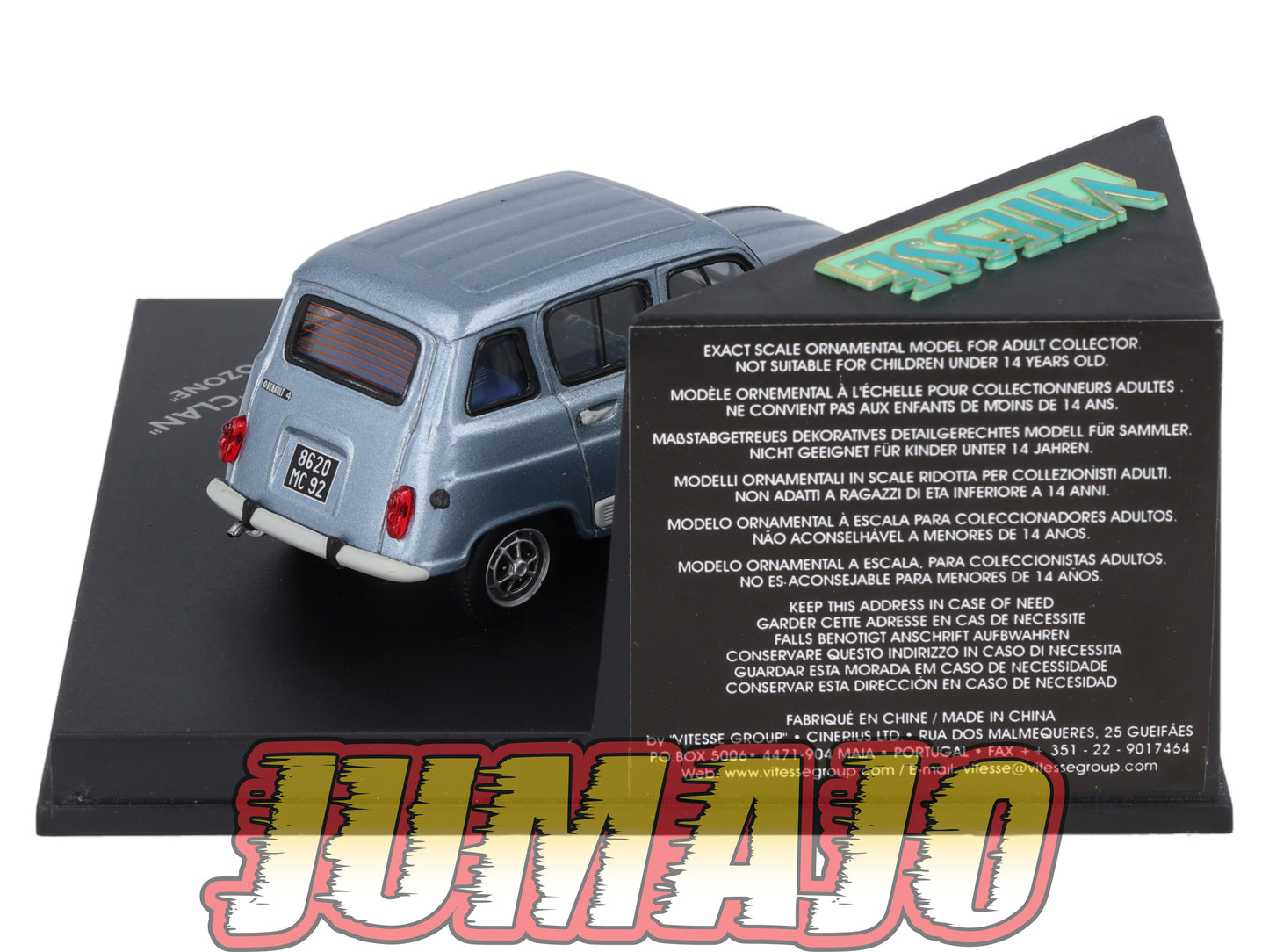 VIT122 Voiture 1/43 VITESSE : RENAULT 4 GTL Clan 1987 VCC99022