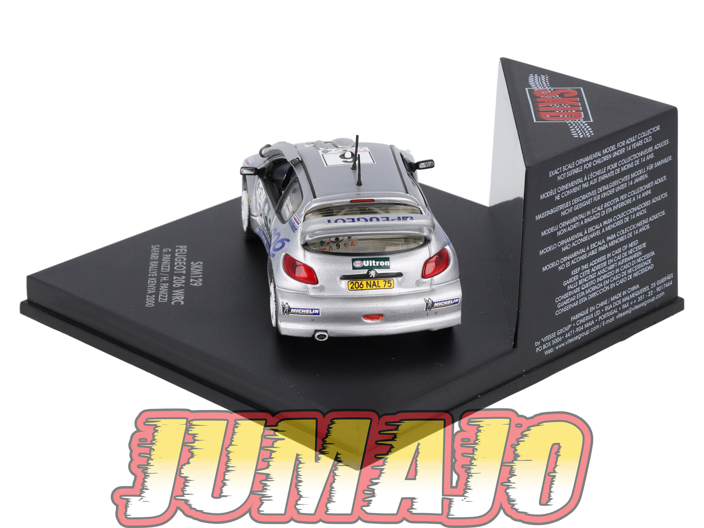VIT129 Voiture 1/43 VITESSE : PEUGEOT 206 SKM129 Rallye 2000 G.Panizzi