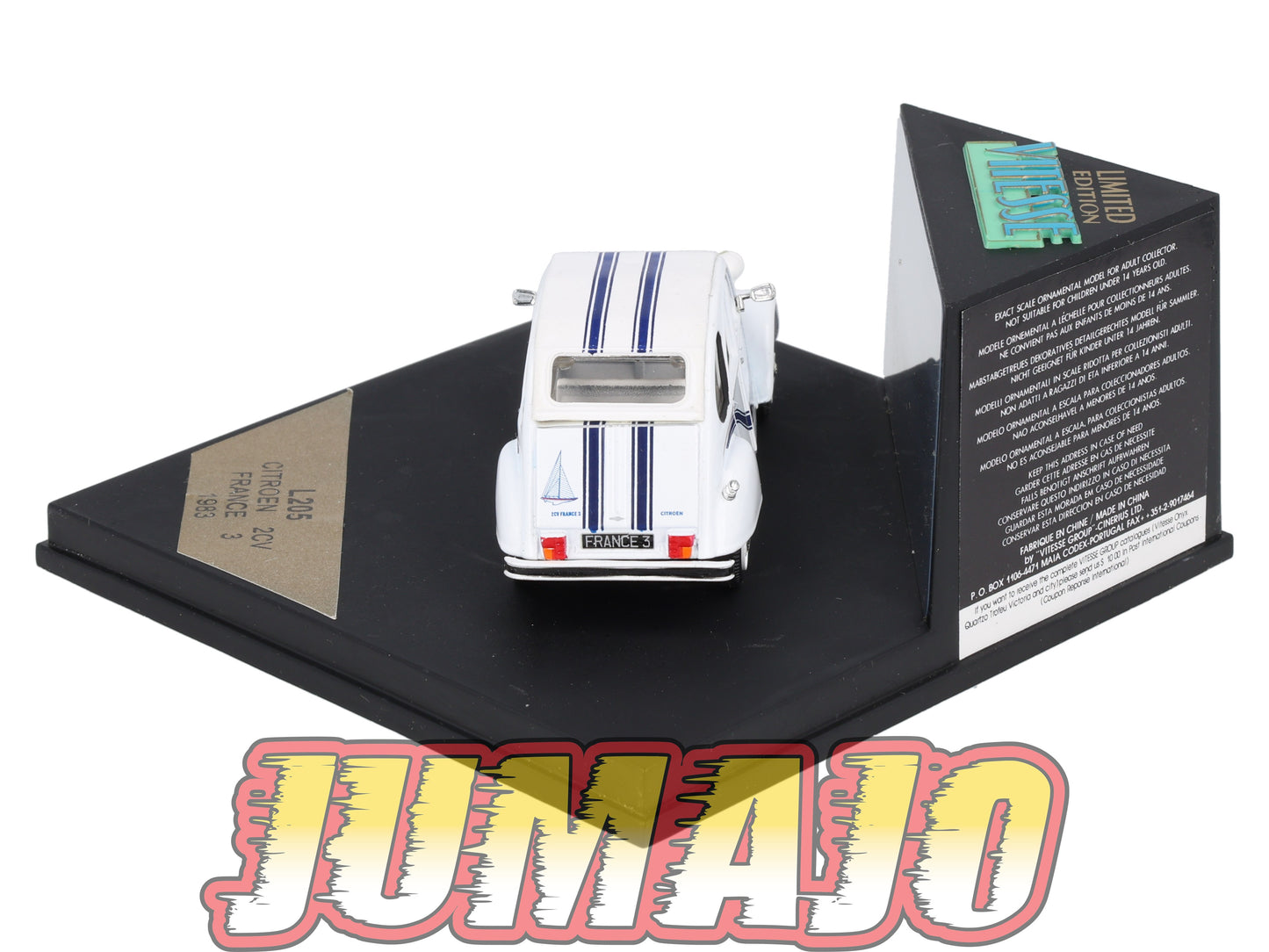VIT205 Voiture 1/43 VITESSE : CITROEN 2CV France 3 1983 L205