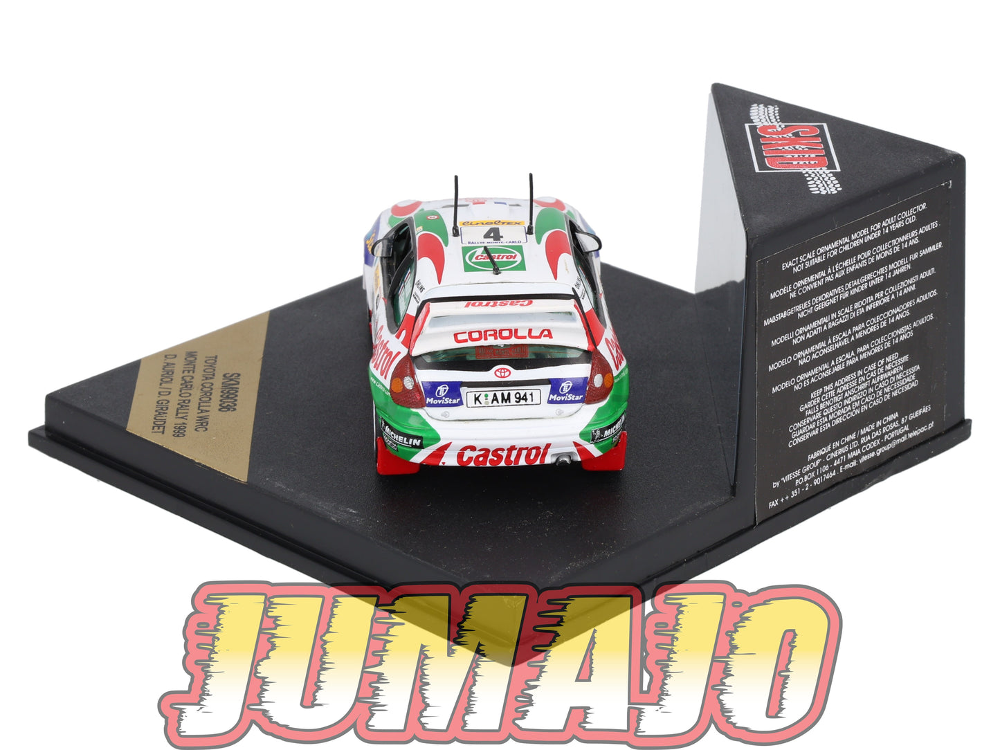 VIT36 Voiture 1/43 VITESSE : TOYOTA Corolla 1999 SKM99036 Monte Carlo