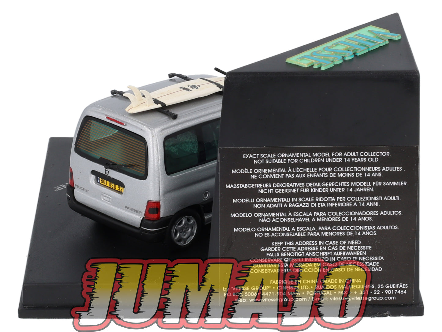 VIT59 Voiture 1/43 VITESSE : PEUGEOT Partner Quicksilver VMC059 1999 OCCASION