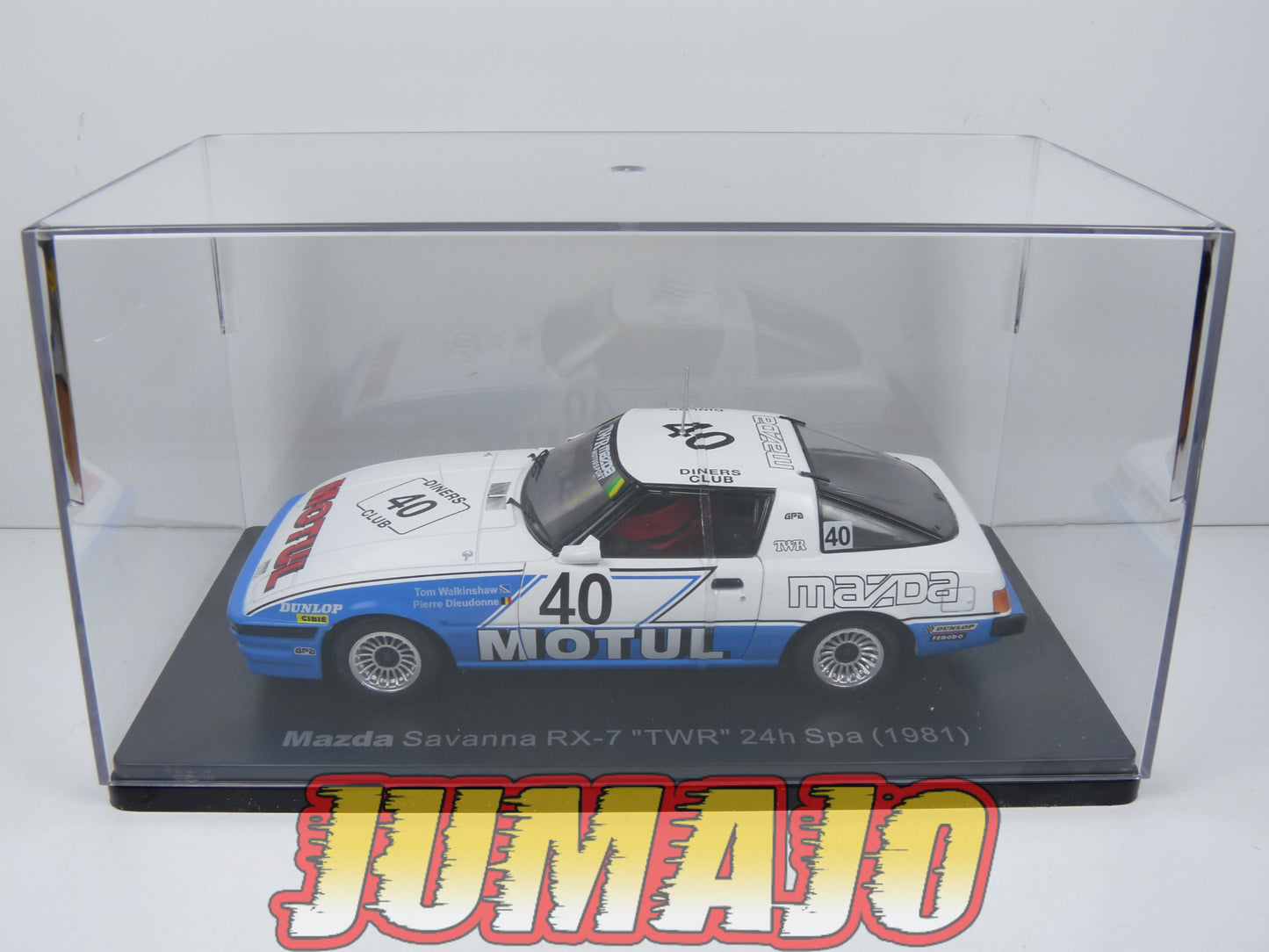 VQJ184 Voiture 1/24 Hachette Japon MAZDA Savanna RX7 TWR rallye 24h Spa #40 1981