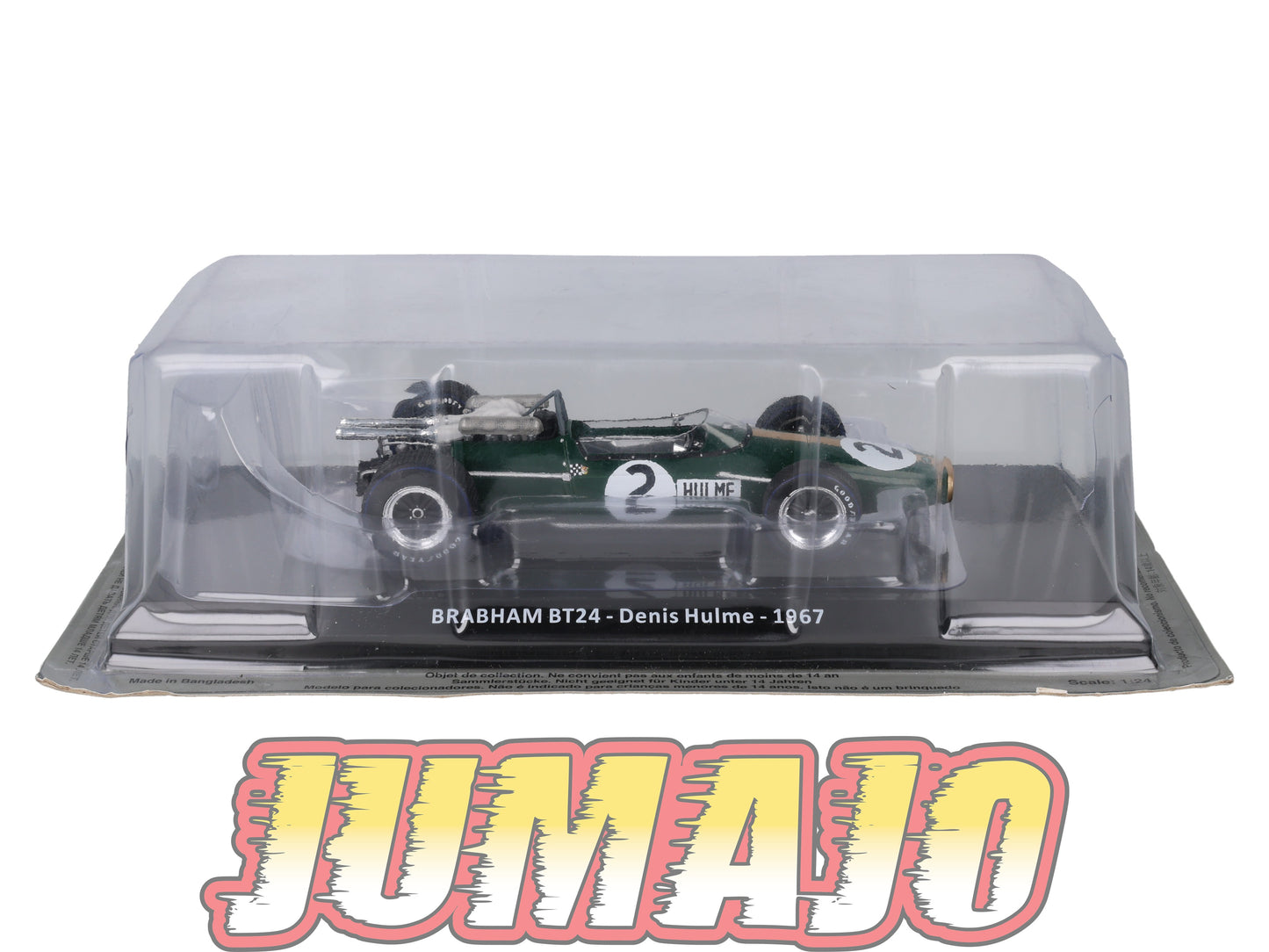 VQVC70 Voiture Course 1/24 Altaya Formule 1 BRABHAM BT24 1967 #2 D.Hulme