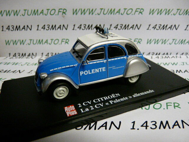 2CVAP25 Voiture 1/43 ELIGOR Auto plus : CITROEN 2CV Polente Polizei allemand