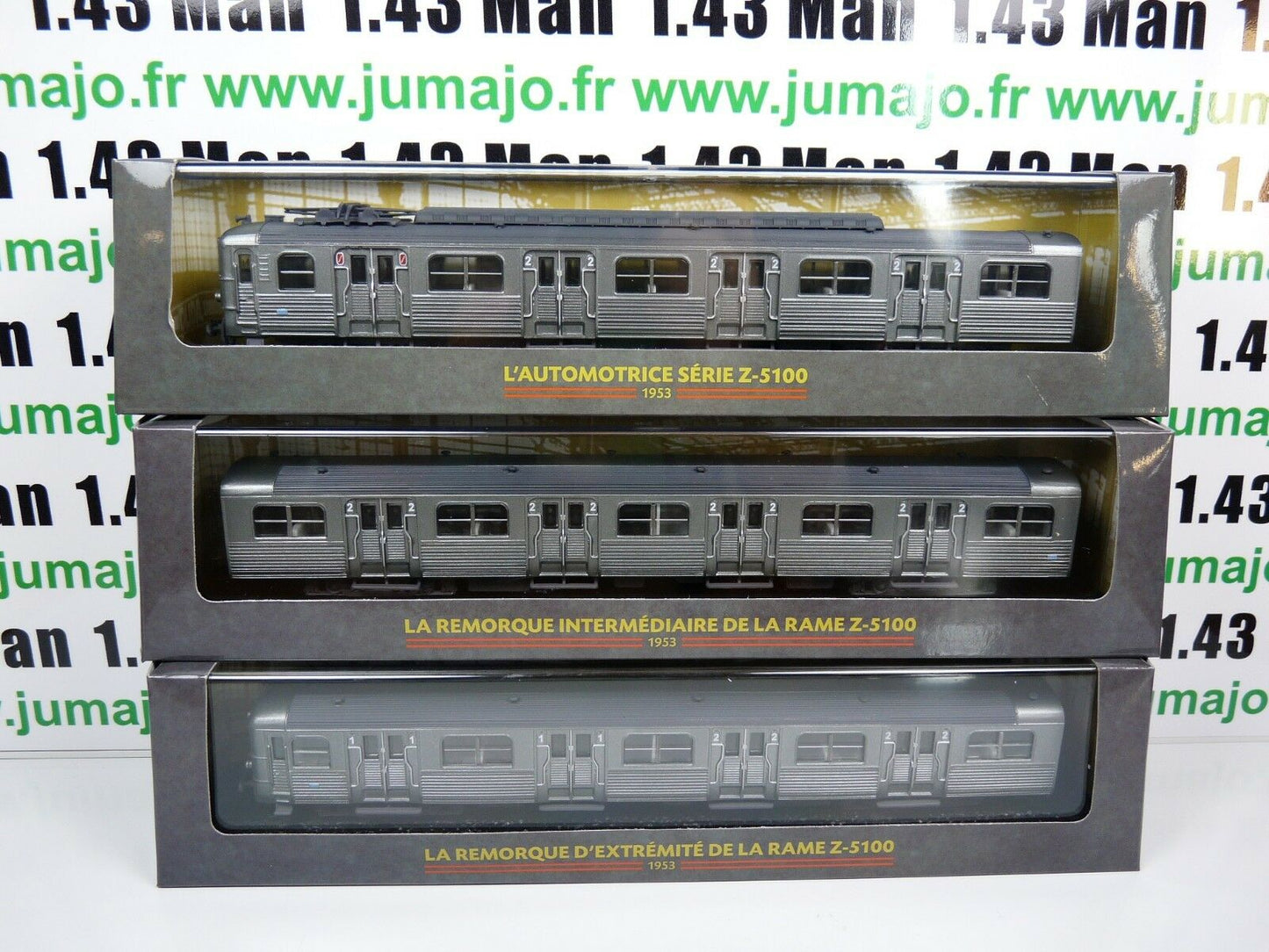 Lot 3 Automotrices SNCF 1/87 train HO rame Z 5100 zbd 5101 15101 25201
