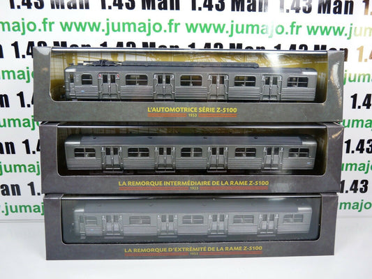 Lot 3 Automotrices SNCF 1/87 train HO rame Z 5100 zbd 5101 15101 25201