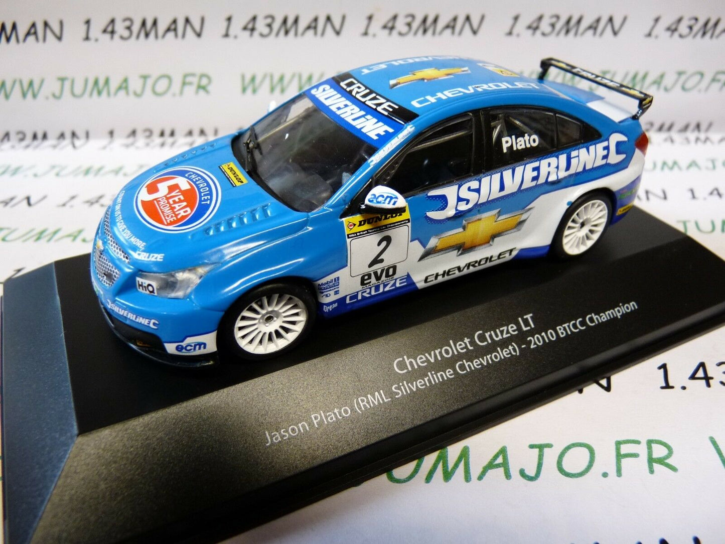 BTCC3 voiture 1/43 IXO atlas BTCC : CHEVROLET Cruze LT #2 2010 J.PLATO