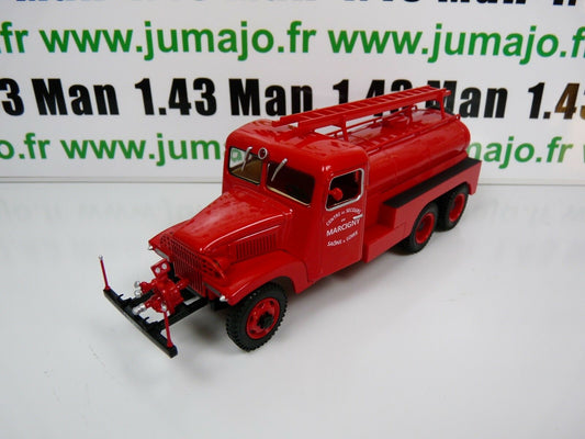 CP44 POMPIERS 1/43 altaya IXO Camion citerne d'incendie Tubincendie GMC Pompe
