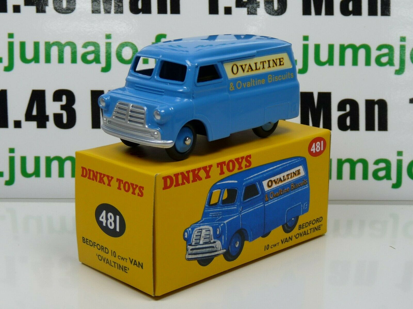 DT27 Voiture réédition DINKY TOYS Atlas : BEDFORD 10 Van Fourgon Ovaltine UK 481