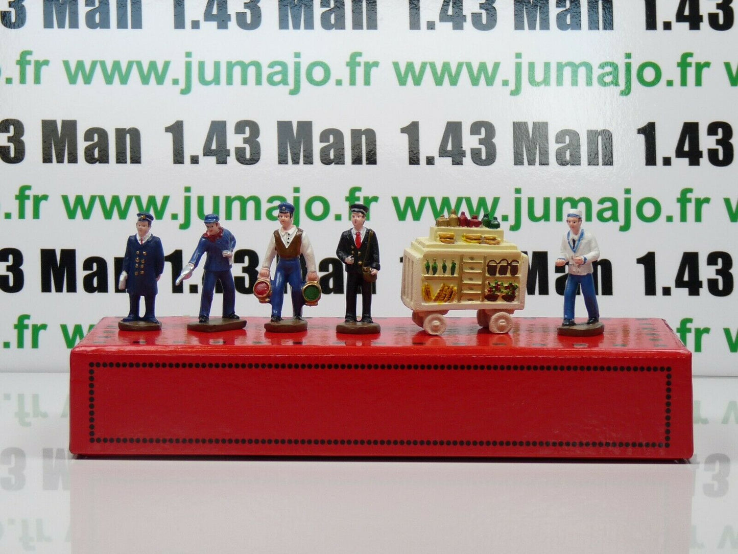 DT98 Voiture réédition HORNBY atlas : coffret 5 figurines Trains quai 4cm