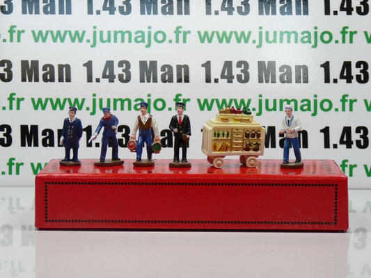 DT98 Voiture réédition HORNBY atlas : coffret 5 figurines Trains quai 4cm