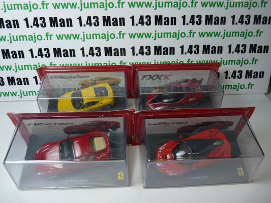 lot 4 voitures 1/43 FERRARI GT : LaFerrari, F12, FXX, 360 Modena