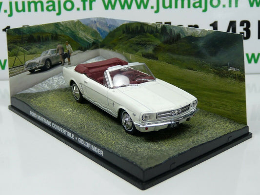 JB35 voiture 1/43 IXO 007 JAMES BOND : FORD MUSTANG Convertible blanche