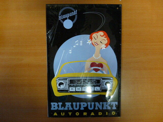 PB32 PLAQUES PUBLICITAIRE tolée age d'or de l'Automobile n°61 19*29cm BLAUPUNKT