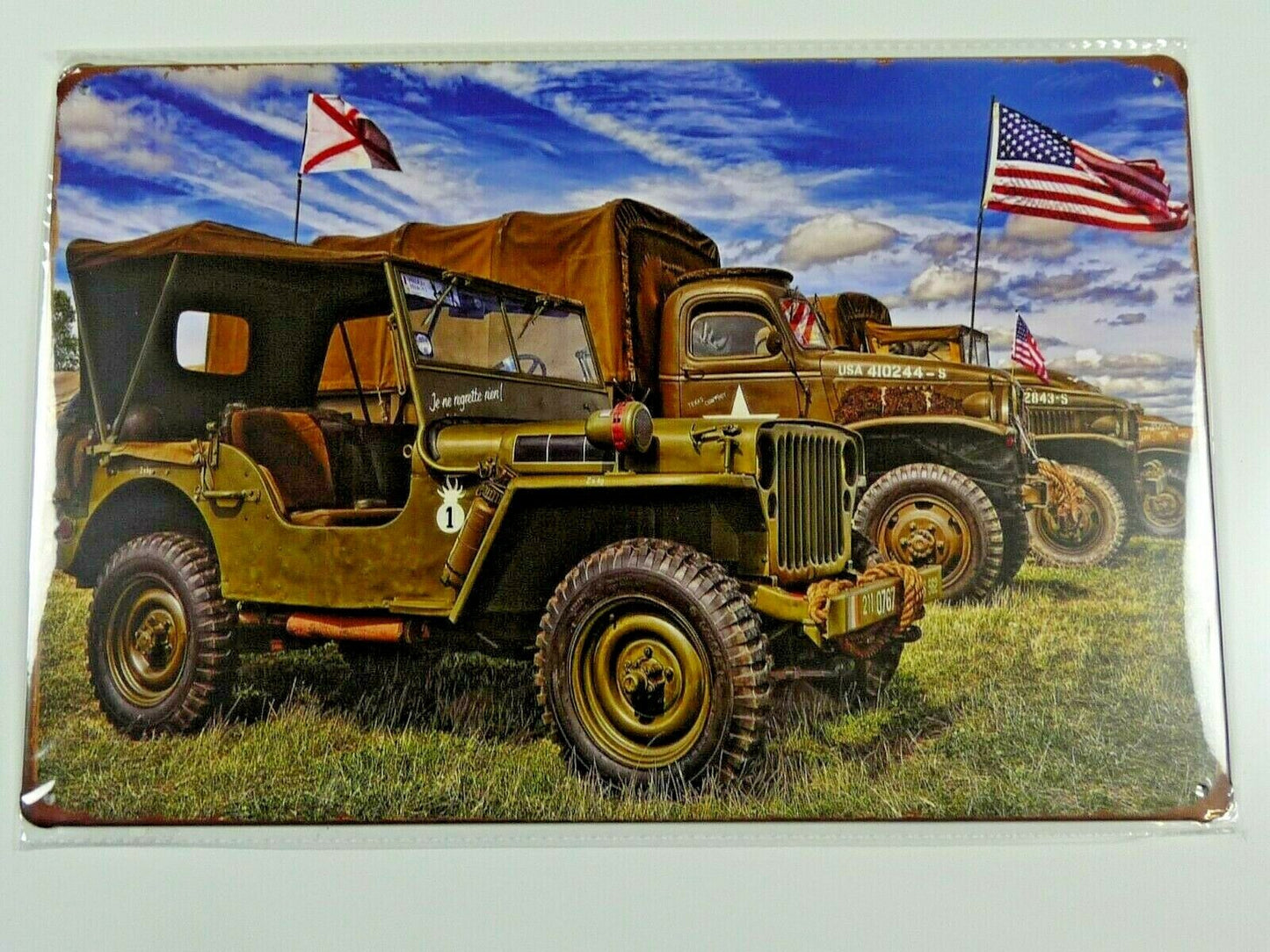 PB57 PLAQUES TOLEE 20 X 30 cm : ARMY CONVOY