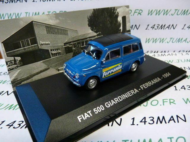 PIT22 1/43 IXO Véhicules d'époque ITALIE : FIAT 500 jardinière Ferrania 1964