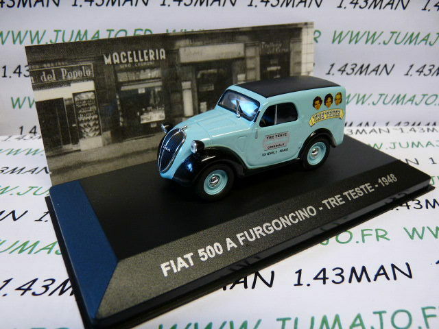 PIT16 1/43 IXO Véhicules d'époque ITALIE FIAT 500A Rasoir TRE TESTE 1948