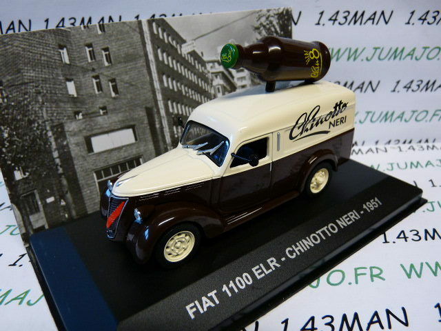 PIT35 1/43 IXO Véhicules d'époque ITALIE : FIAT 1100 ELR Chinotto Neri Boisson 51
