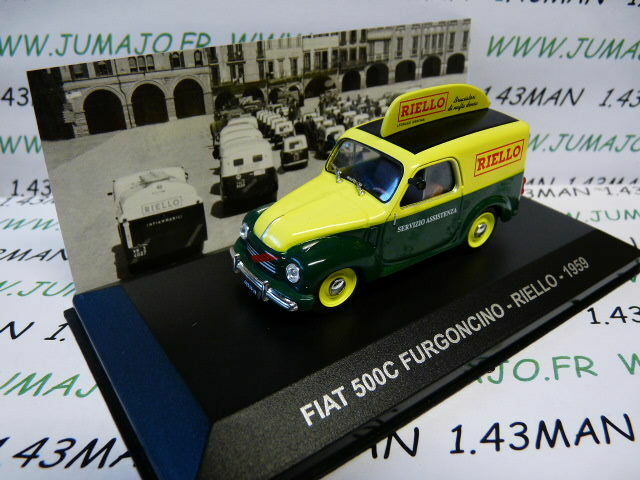 PIT34 1/43 IXO Véhicules d'époque ITALIE : FIAT 500C assistance RIELLO