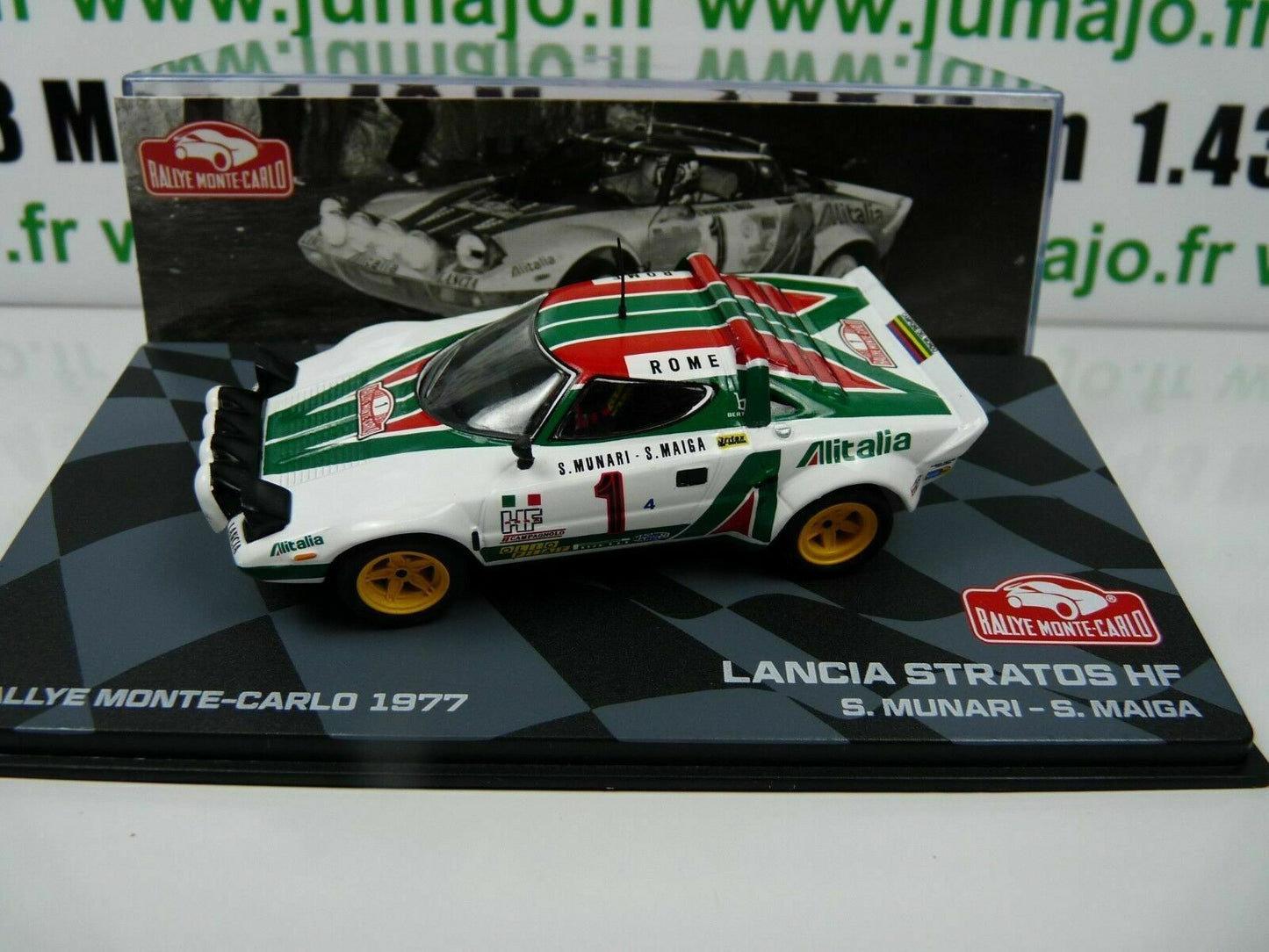 RMIT3 1/43 IXO Rallye Monte Carlo : LANCIA STRATOS HF 1977 S.Munari / S. Maiga