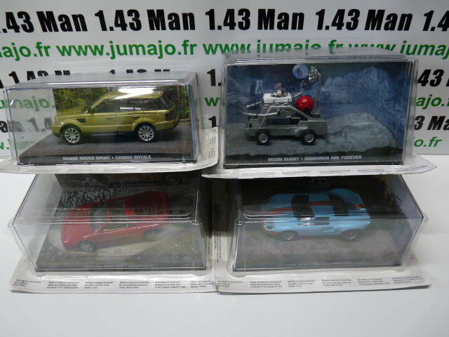 lot 4 Voitures(2) 1/43 IXO 1/43 IXO 007 JAMES BOND : JB 10, 31, 52, 51 gt 40