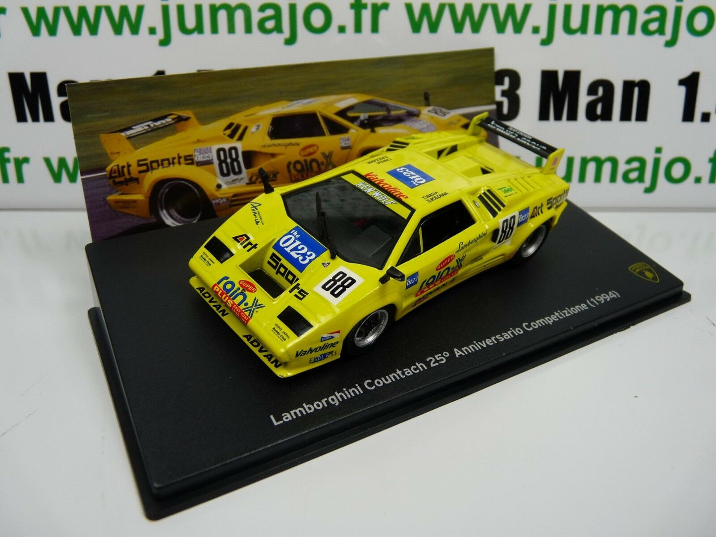 LB70 voiture 1/43 IXO LAMBORGHINI COUNTACH 25°anniversaire compétition 1994