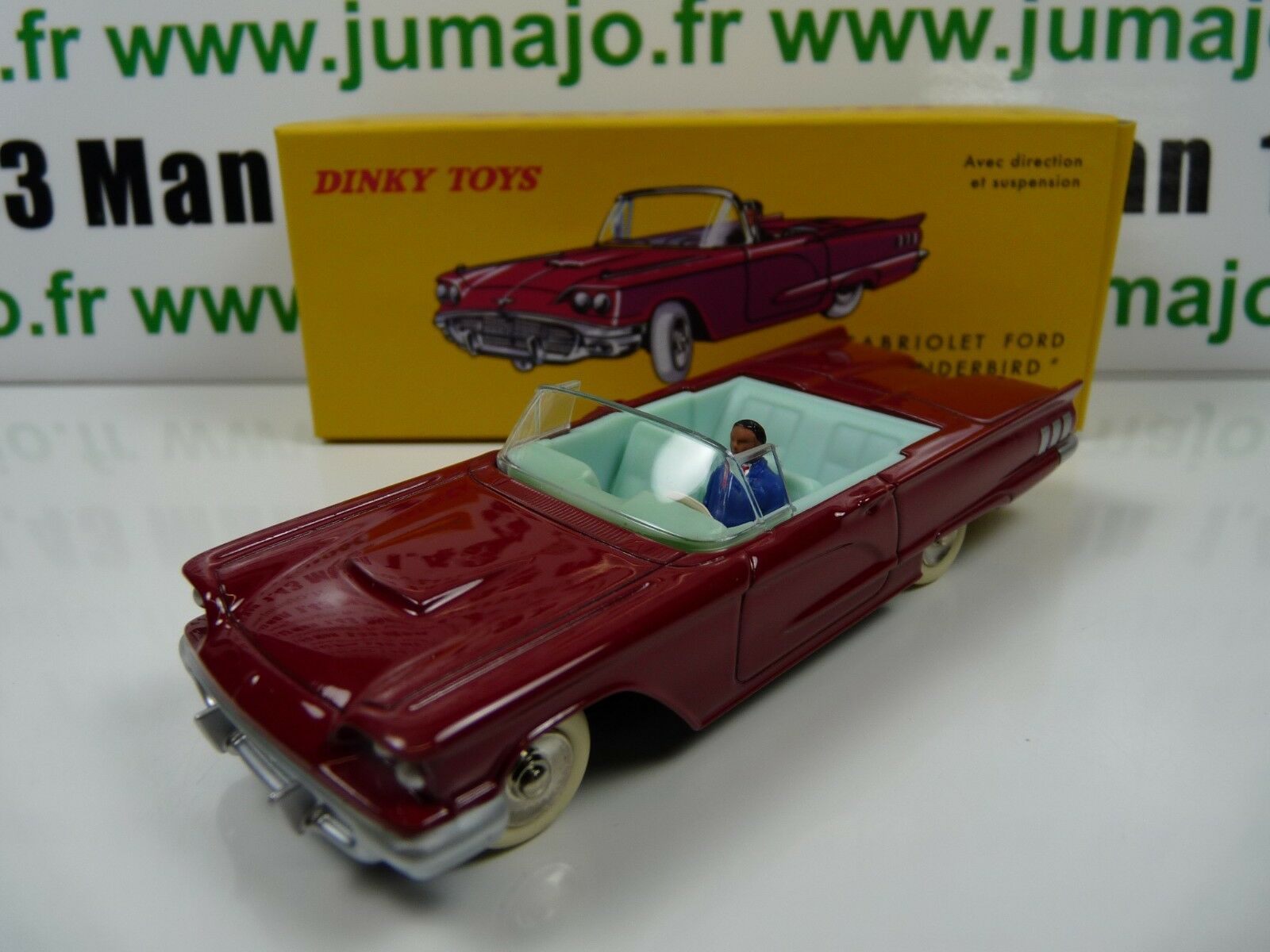 Dinky Toys N°555 Ford Thunderbird Cabriolet 1/43 - Blanc, Boîte D'origine