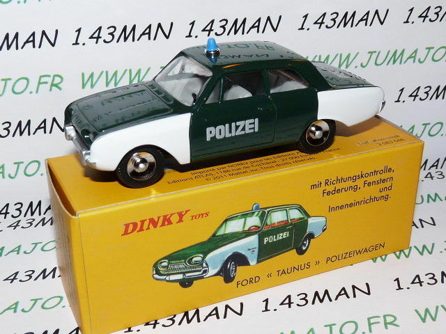 DT38 Voiture 1/43 réédition DINKY TOYS Atlas : FORD Taunus Polizei