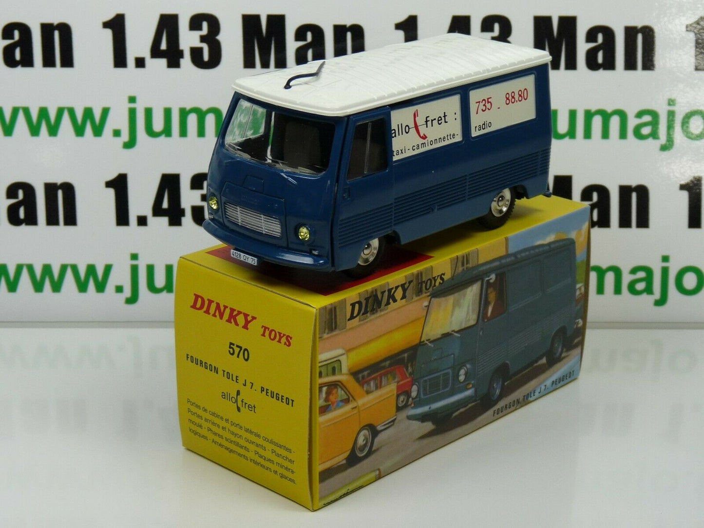 DT Voiture 1/43 réédition DINKY TOYS Atlas : PEUGEOT Fourgon Tole J7 570