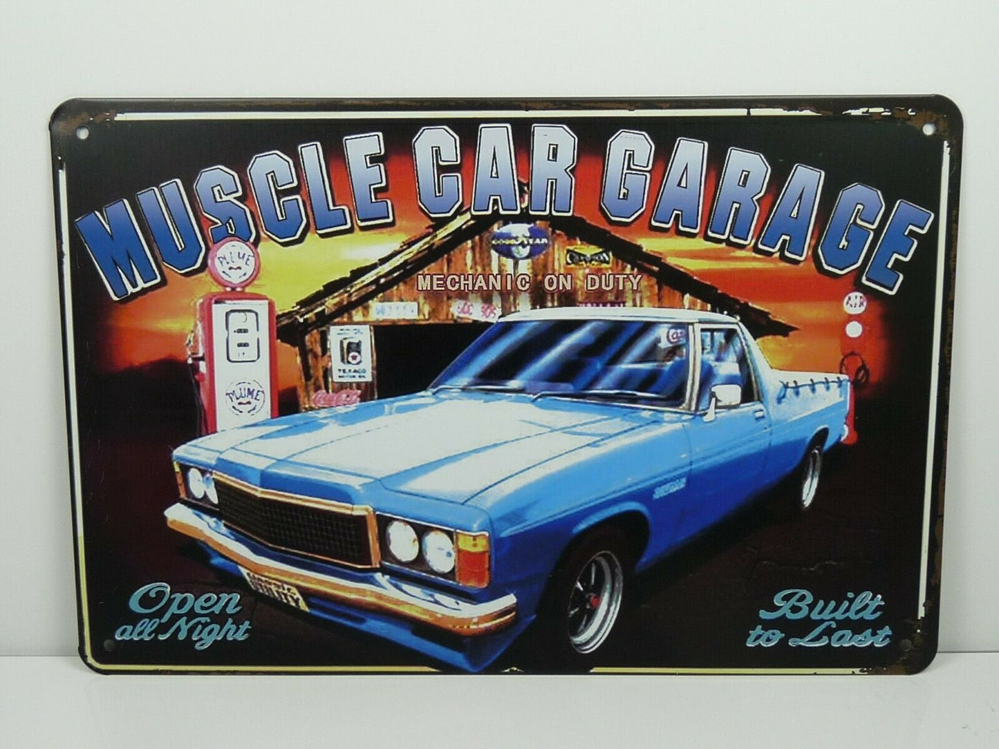 PA34 PLAQUES TOLEE vintage 20 X 30 cm : Muscle Car Garage