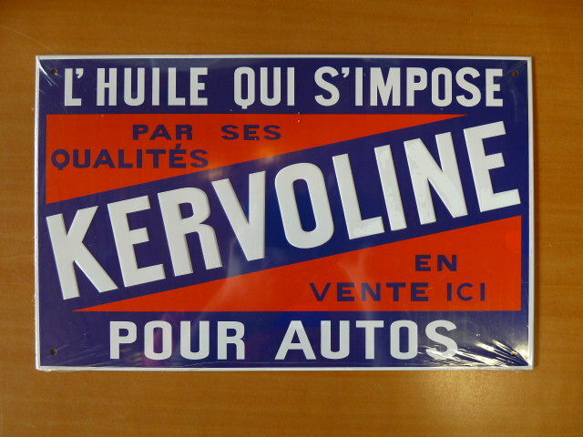PB8 PLAQUES PUB tolée L'age d'or de l'Automobile : KERVOLINE 30*19 cm n°58