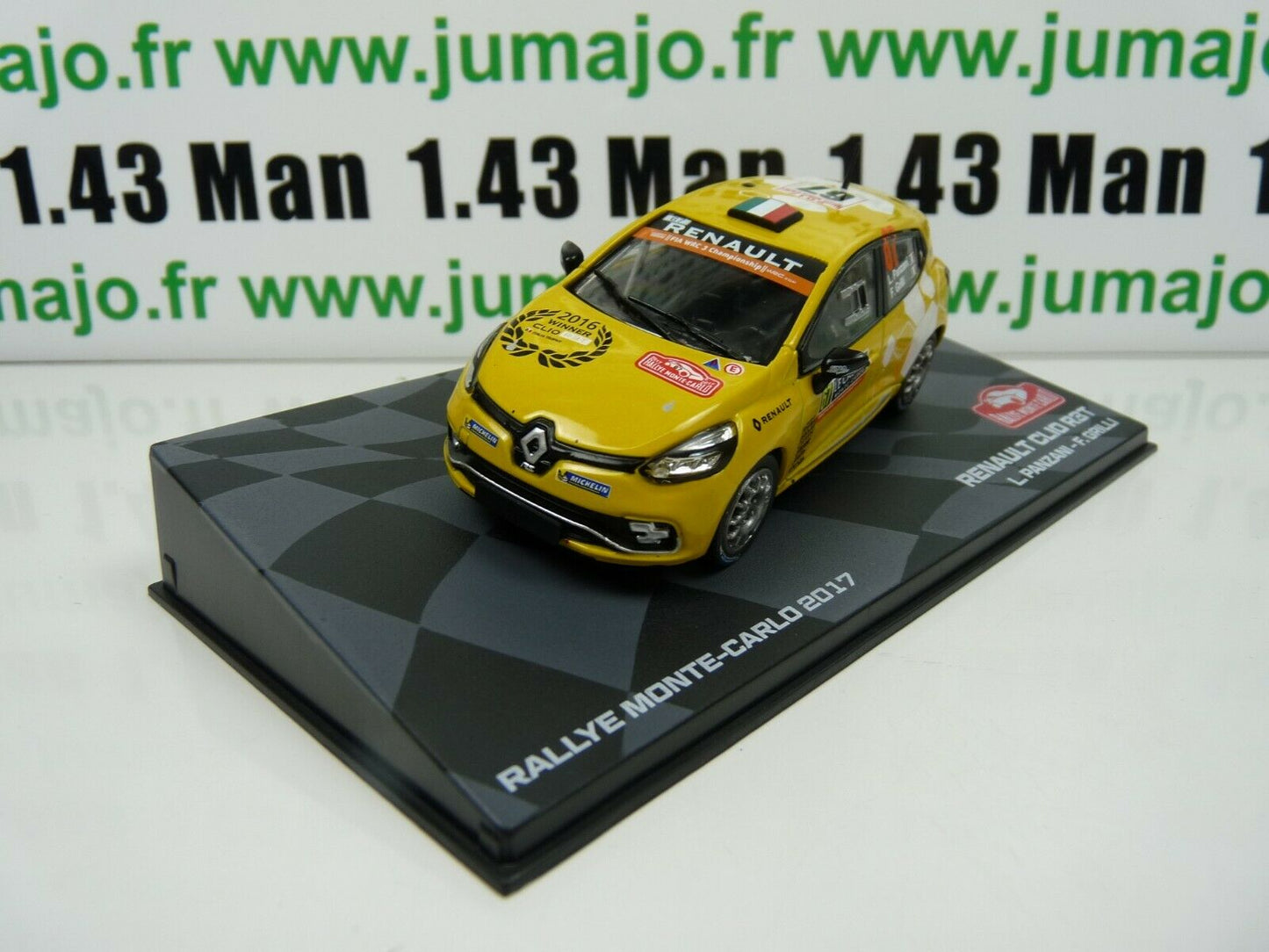 RMIT23 1/43 IXO Rallye Monte Carlo : RENAULT Clio R3T 2017 #67 L.Panzani BOITE CASSÉ