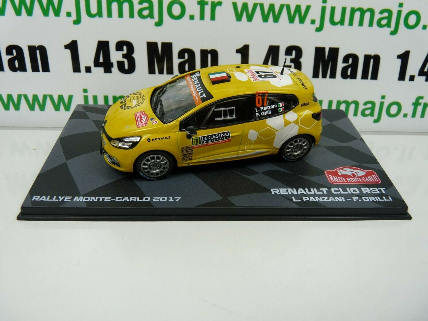 RMIT23 1/43 IXO Rallye Monte Carlo : RENAULT Clio R3T 2017 #67 L.Panzani BOITE CASSÉ