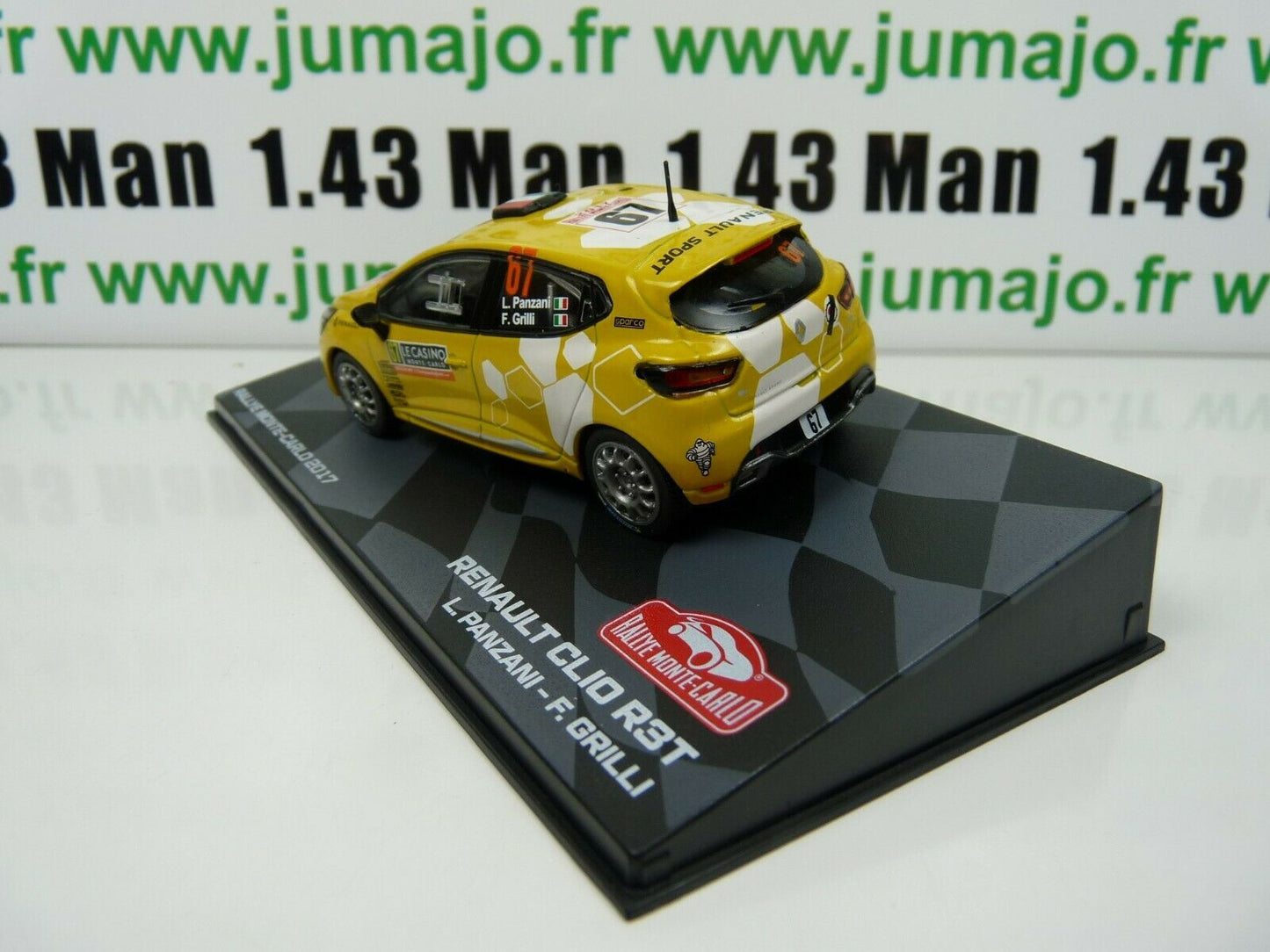 RMIT23 1/43 IXO Rallye Monte Carlo : RENAULT Clio R3T 2017 #67 L.Panzani BOITE CASSÉ