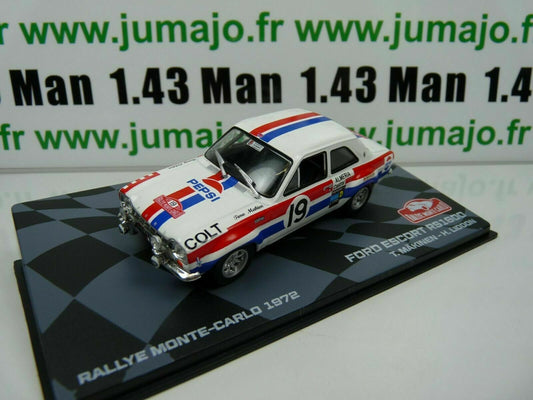 RMIT29 1/43 IXO Rallye Monte Carlo : FORD ESCORT RS1600 1972 #19 T.Makinen Pepsi
