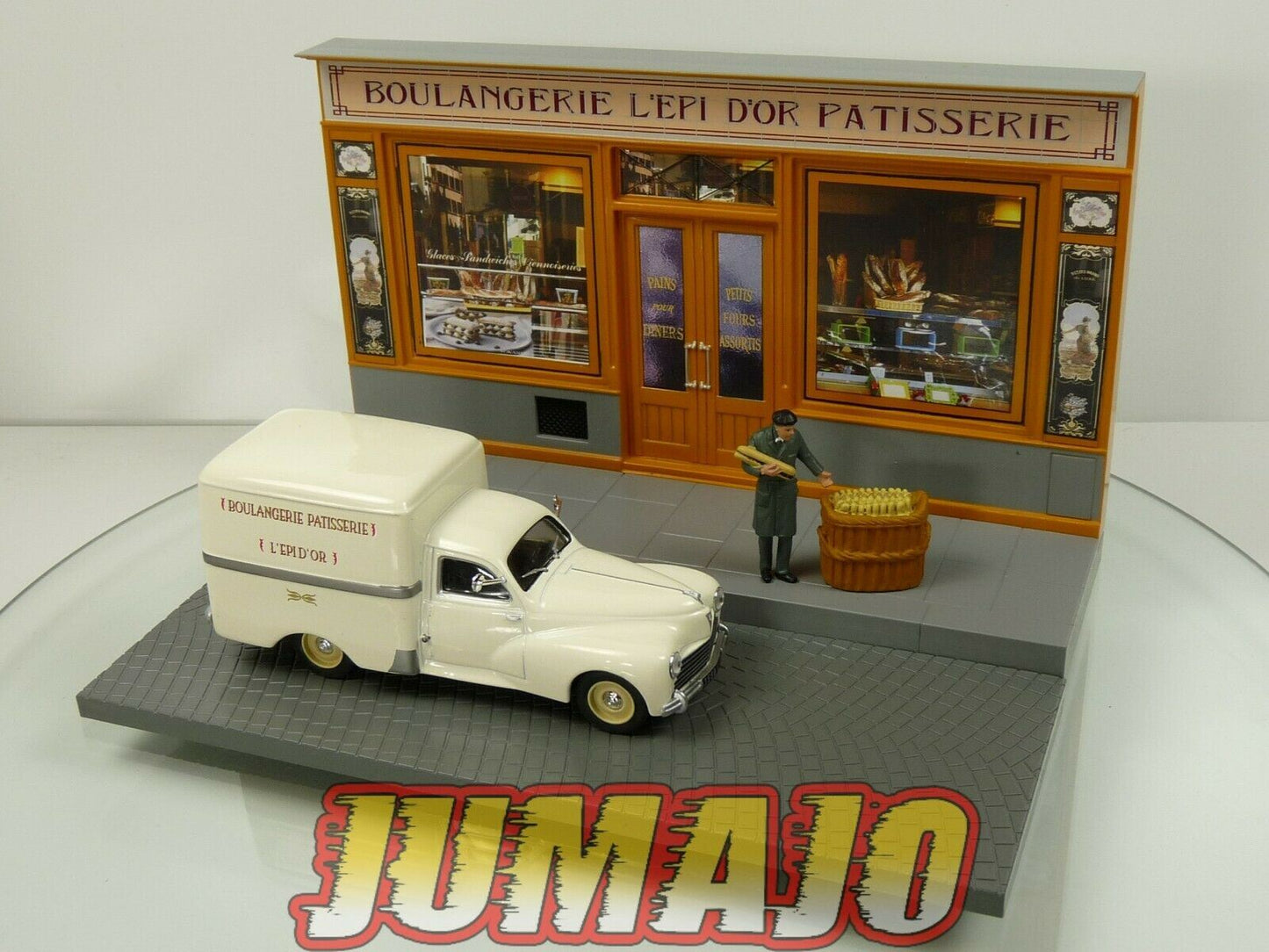 DIO1 Voiture+ diorama 1/43 IXO : métiers de france Peugeot 203 Cube BOULANGERIE SANS FOND