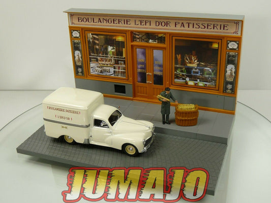 DIO1 Voiture+ diorama 1/43 IXO : métiers de france Peugeot 203 Cube BOULANGERIE SANS FOND