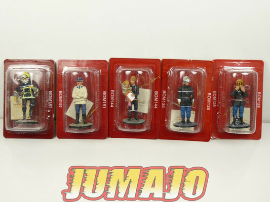P7 lot de 5 SOLDATS POMPIERS DEL PRADO 1/32 France 1971 2013 2011 1988 1910