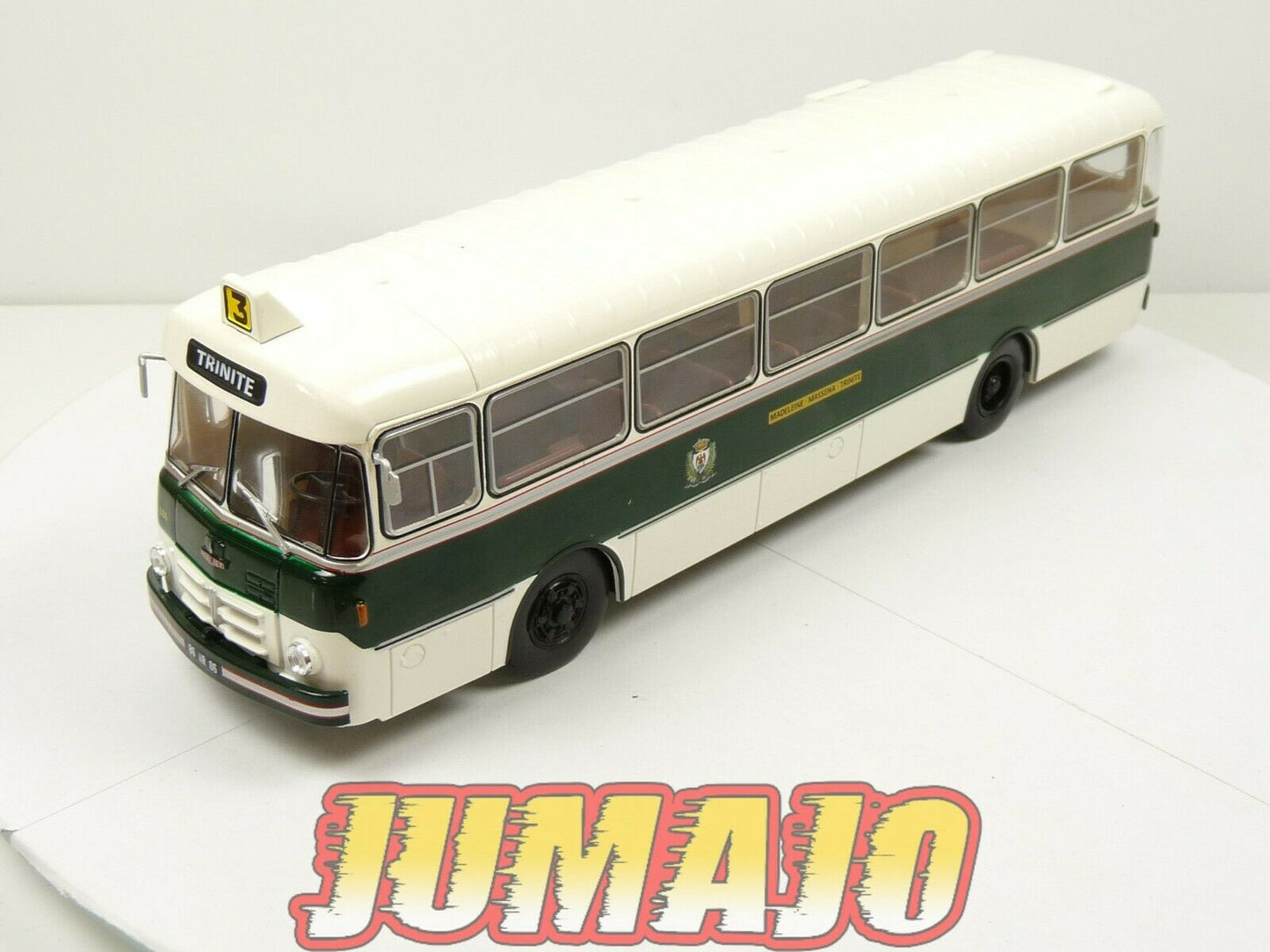 BUS69 Bus 1/43 IXO Hachette BERLIET PLR 8 MU 105 Ligne 3 Trinite 1956 France