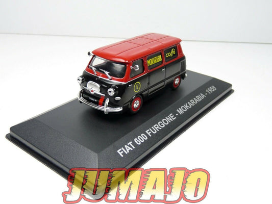 VCE5 1/43 IXO Commerciale Epoque : FIAT 600 FURGONE CAFE MOKARABIA 1958