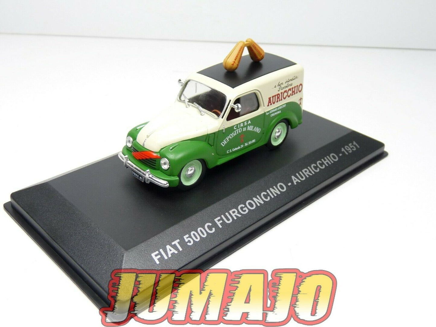VCE11 1/43 IXO Commerciale Epoque : FIAT 500C Furgoncino Auricchio 1951