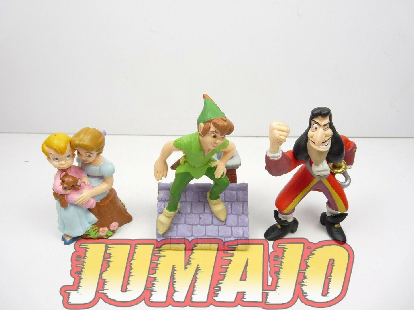FIG64 lot 3 figurines PVC DISNEY STORE : PETER PAN CROCHET WENDY 8/9cm
